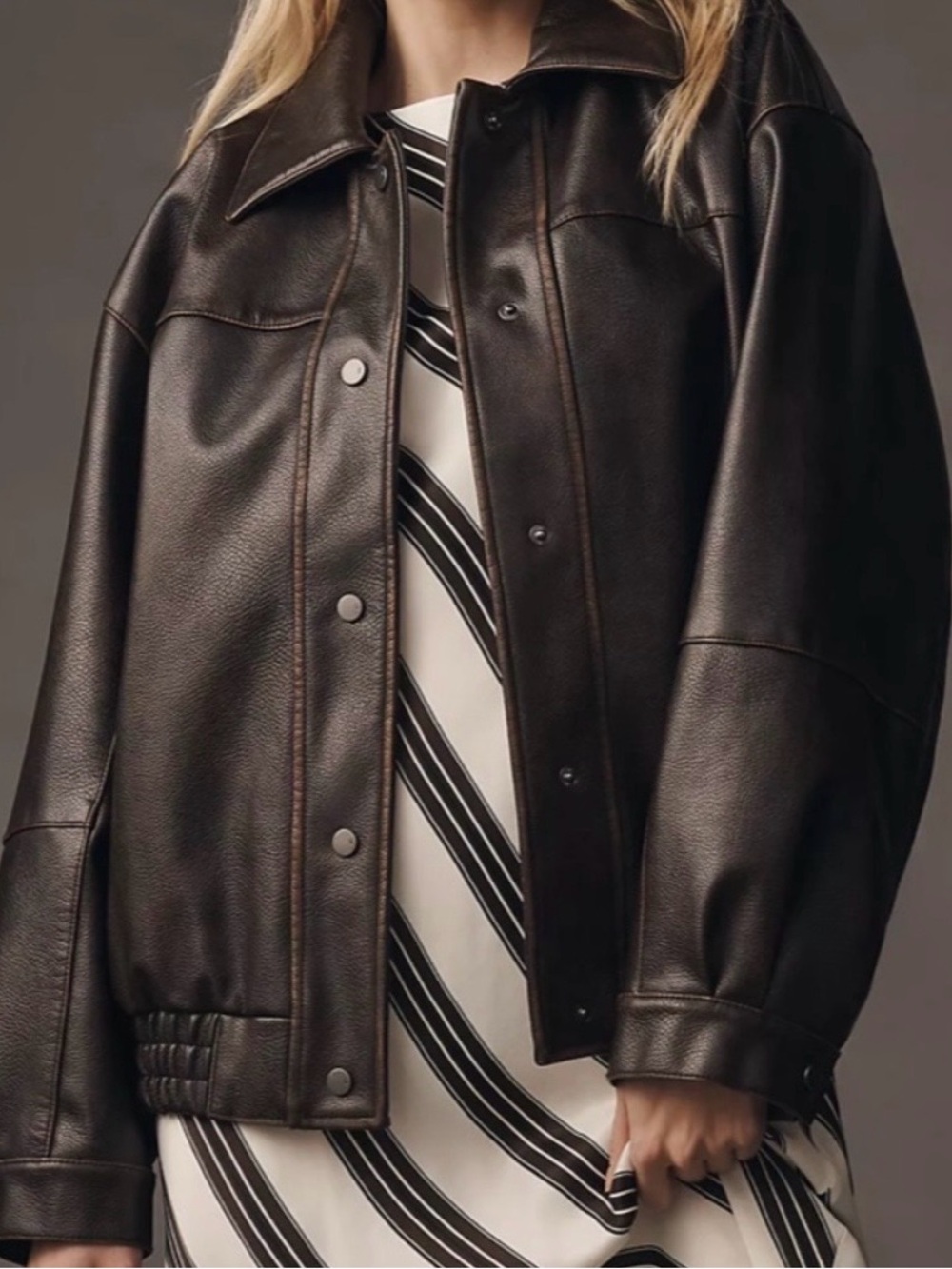 Anthropologie Pilcro Reagan Faux Leather Jacket